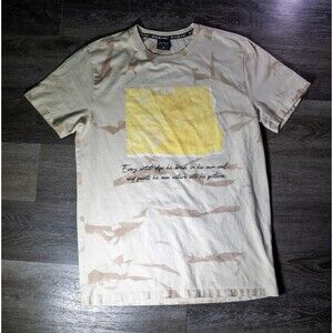 Switch Remarkable Shirt Mens Medium Beige Shark Art Quote Graphic Tee T-Shirt